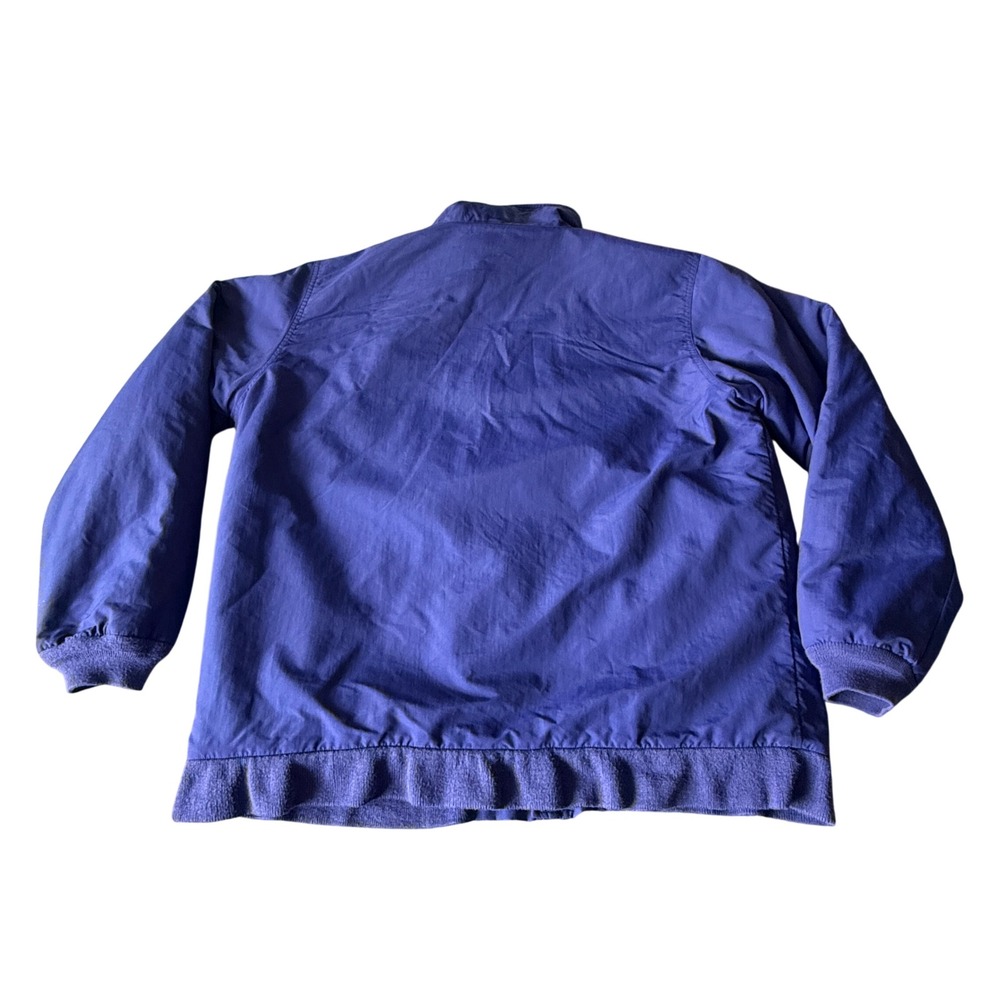 LL Bean Warm Up Jacket Mens XL Tall Blue Fleece Lined Full Zip Bomber 0UF44 - Picture 2 of 8